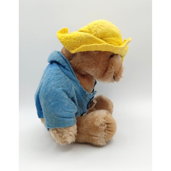 Eden Toys Paddington Bear Plush Stuffed Toy Animal 16" 1975 Blue Coat Yellow Hat - Picture 2 of 3